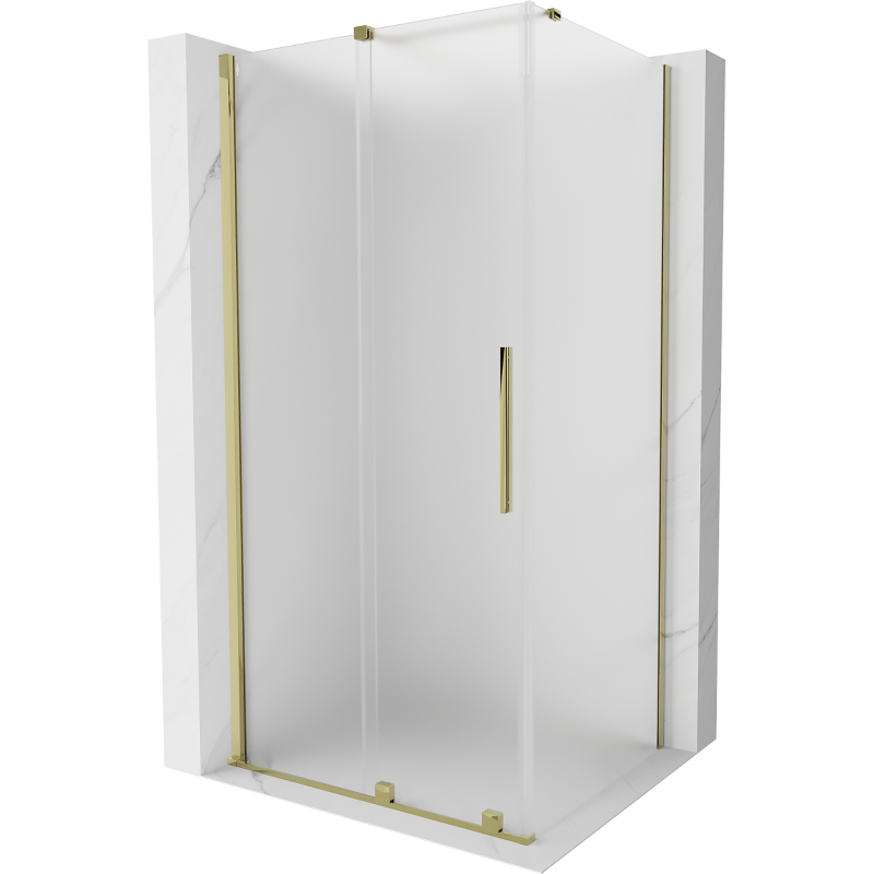 Mexen Velar posuvná sprchová kabína 140 x 100 cm, matná, zlatá - 871-140-100-31-50