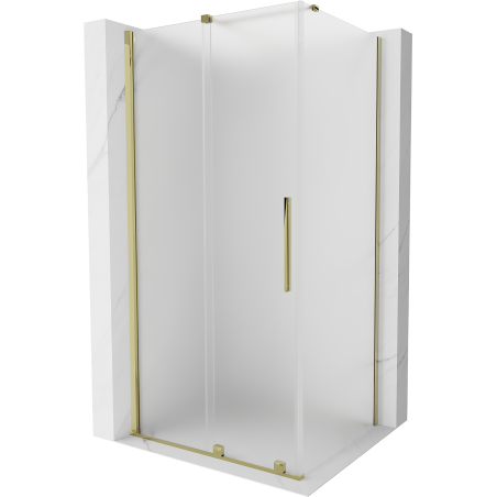 Mexen Velar posuvná sprchová kabína 140 x 100 cm, matná, zlatá - 871-140-100-31-50