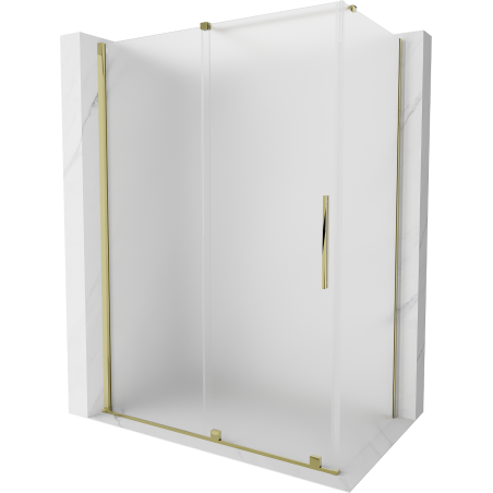 Mexen Velar posuvná sprchová kabína 160 x 80 cm, matné sklo, zlatá - 871-160-080-31-50