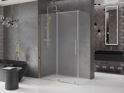 Mexen Velar posuvná sprchová kabína 160 x 90 cm, matná, zlatá - 871-160-090-31-50