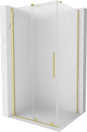 Mexen Velar sprchový kút posuvný 100 x 70 cm, námraza, zlatý kartáčovaný - 871-100-070-31-55