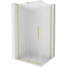 Mexen Velar posuvná sprchová kabína 100 x 80 cm, matná, brúsená zlatá - 871-100-080-31-55
