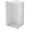 Mexen Velar zasúvacia sprchová kabína 110 x 80 cm, matné sklo, zlatá kartáčovaná - 871-110-080-31-55