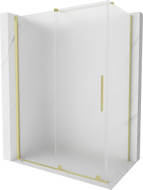 Mexen Velar posuvný sprchovací kút 150 x 75 cm, mrazené, zlaté kartáčované - 871-150-075-31-55