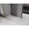 Mexen Velar posuvný sprchový kút 150 x 85 cm, matný, zlatý kartáčovaný - 871-150-085-31-55