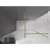 Mexen Velar posuvný sprchový kút 150 x 85 cm, matný, zlatý kartáčovaný - 871-150-085-31-55