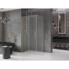 Mexen Velar posuvná sprchovacia kabína 140 x 90 cm, mrazená, zlatá kartáčovaná - 871-140-090-31-55