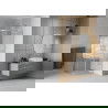 Mexen Rio polkruhový sprchový kút 70 x 70 cm, pruhy, chróm - 863-070-070-01-20