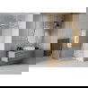 Mexen Rio polkruhový sprchový kút 70 x 70 cm, pruhy, chróm - 863-070-070-01-20