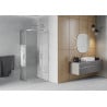 Mexen Rio sprchový kout polosférický 90 x 90 cm, pruhy, chrome - 863-090-090-01-20