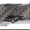 Mexen Velar posuvná sprchová kabína 150 x 70 cm, matné sklo, ružové zlato - 871-150-070-31-60