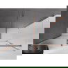 Mexen Velar sprchová kabína posuvná 140 x 70 cm, matné sklo, ružové zlato - 871-140-070-31-60