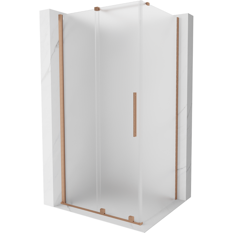 Mexen Velar sprchovací kút s posuvnými dverami 110 x 70 cm, mrazenie, brúsená meď - 871-110-070-31-65