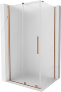 Mexen Velar sprchovací kút posuvný 110 x 90 cm, mrazivý, brúsená meď - 871-110-090-31-65