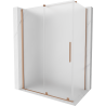 Mexen Velar posuvná sprchovacia kabína 140 x 75 cm, matné sklo, brúsená meď - 871-140-075-31-65