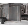 Mexen Velar posuvná sprchová kabína 140 x 85 cm, námraza, kefovaná meď - 871-140-085-31-65
