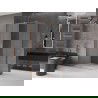 Mexen Velar posuvný sprchový kút 140 x 100 cm, matné sklo, brúsená meď - 871-140-100-31-65