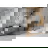 Mexen Rio sprchový kút polkruhový 70 x 70 cm, transparentný, chróm + sprchový zásobník Rio, biely - 863-070-070-01-00-4710