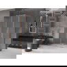 Mexen Velar posuvný sprchový kút 140 x 100 cm, matné sklo, brúsená meď - 871-140-100-31-65