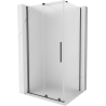 Mexen Velar sprchovací kút posuvný 110 x 90 cm, mraz, gun gray kartáčovaná - 871-110-090-31-66