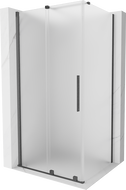 Mexen Velar sprchovací kút posuvný 110 x 90 cm, mraz, gun gray kartáčovaná - 871-110-090-31-66