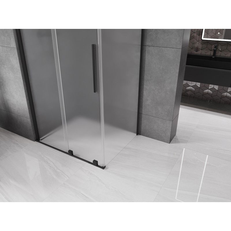 Mexen Velar posuvná sprchová kabína 90 x 90 cm, matné sklo, brúsená gun gray - 871-090-090-31-66