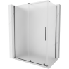 Mexen Velar posuvná sprchová kabína 130 x 75 cm, mrazená, kartáčovaná zbraňová sivá - 871-130-075-31-66