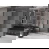 Mexen Velar posuvná sprchová kabína 140 x 85 cm, mrazené, kartáčovaná gun gray - 871-140-085-31-66