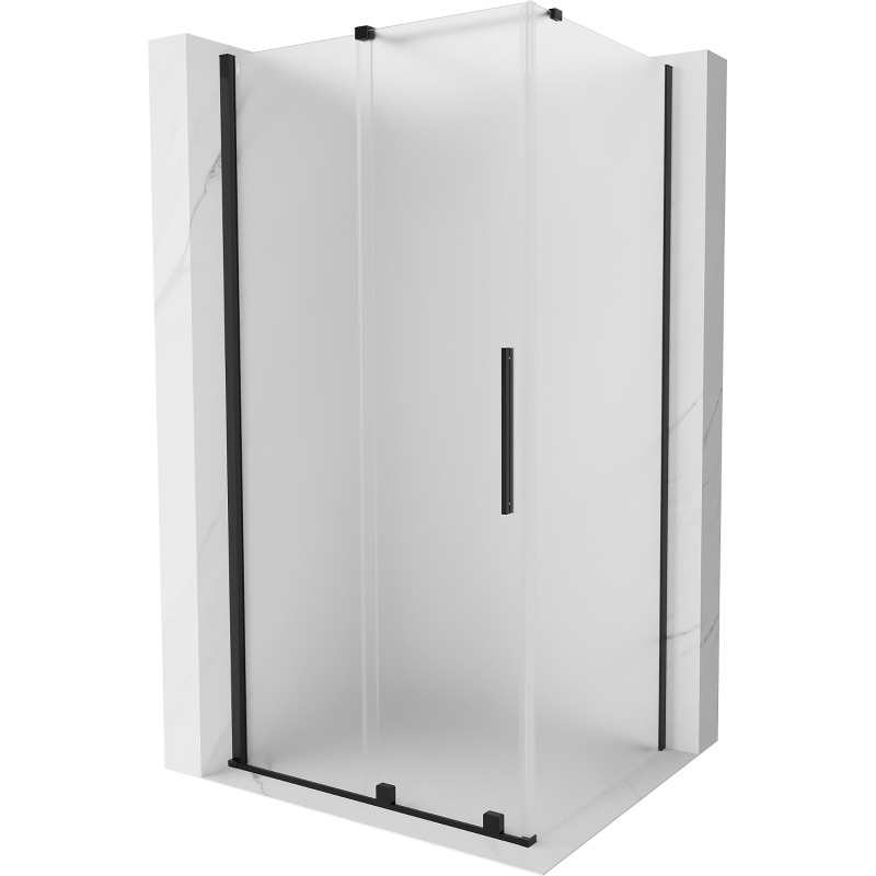 Mexen Velar posuvná sprchová kabína 100 x 70 cm, matná, čierna - 871-100-070-31-70