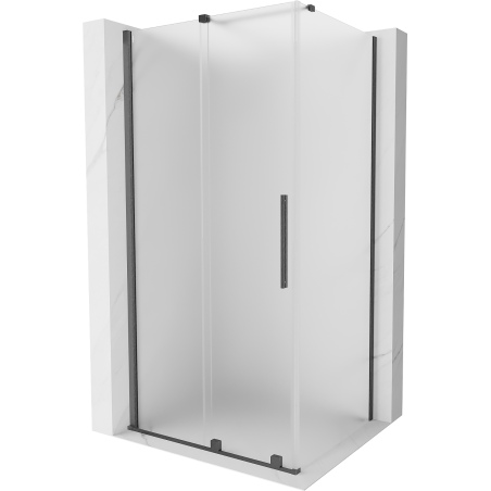 Mexen Velar posuvná sprchová kabína 130 x 90 cm, mrazivá, gun gray brúsená - 871-130-090-31-66