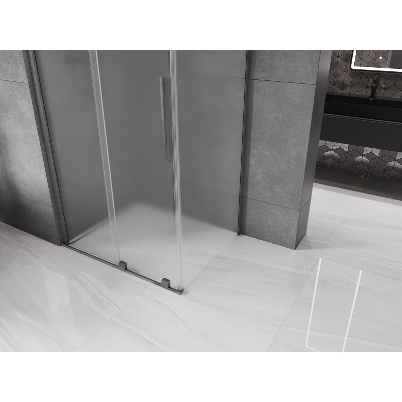 Mexen Velar posuvná sprchová kabína 130 x 90 cm, mrazivá, gun gray brúsená - 871-130-090-31-66