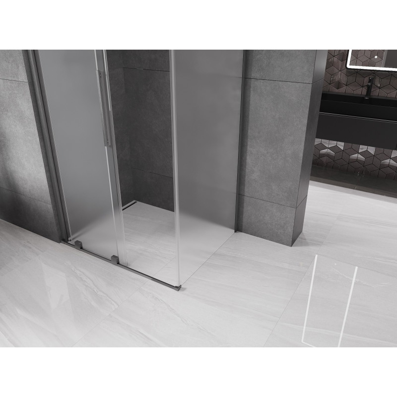 Mexen Velar posuvná sprchová kabína 130 x 90 cm, mrazivá, gun gray brúsená - 871-130-090-31-66