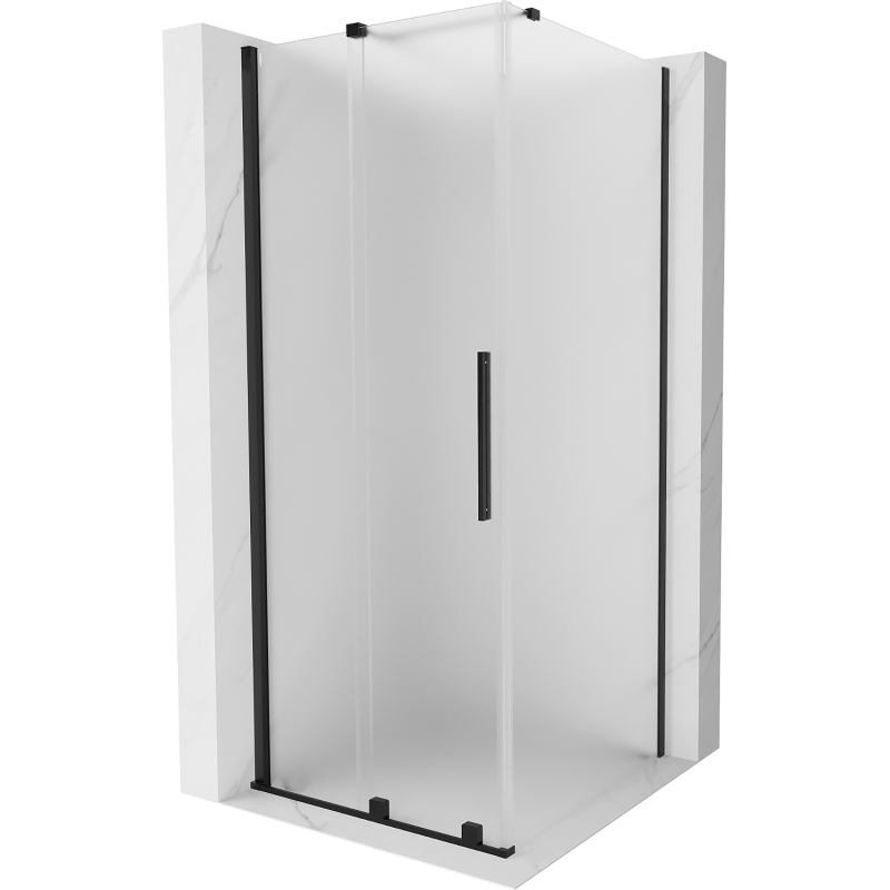 Mexen Velar sprchový kút posuvný 110 x 110 cm, matný, čierny - 871-110-110-31-70