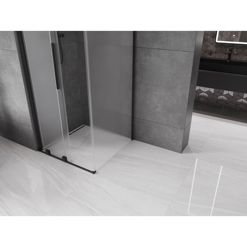 Mexen Velar sprchový kút posuvný 110 x 110 cm, matný, čierny - 871-110-110-31-70