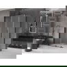 Mexen Velar posuvný sprchovací kút 130 x 100 cm, mráz, čierna - 871-130-100-31-70
