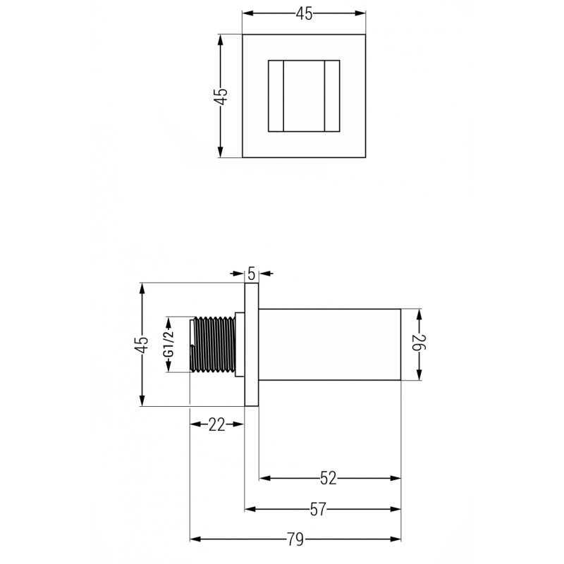 Mexen Cube sprchový držiak, chrómový - 79350-00