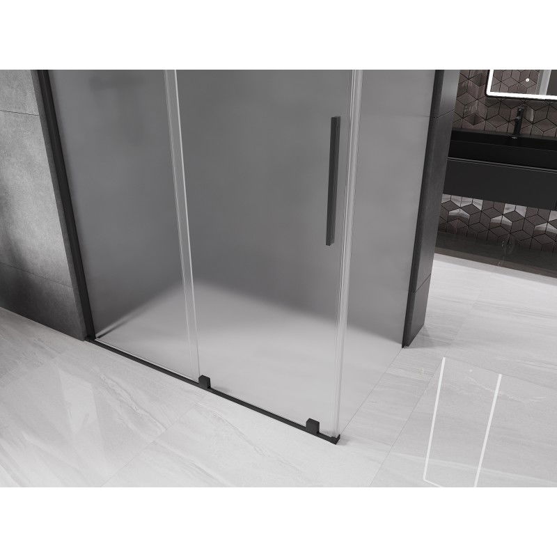 Mexen Velar posuvná sprchová kabína 140 x 80 cm, matná, čierna - 871-140-080-31-70