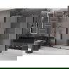 Mexen Velar posuvný sprchovací kút 140 x 85 cm, mrazivý, čierny - 871-140-085-31-70