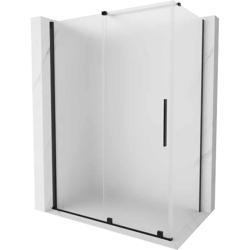 Mexen Velar zasúvacia sprchová kabína 150 x 90 cm, matná, čierna - 871-150-090-31-70