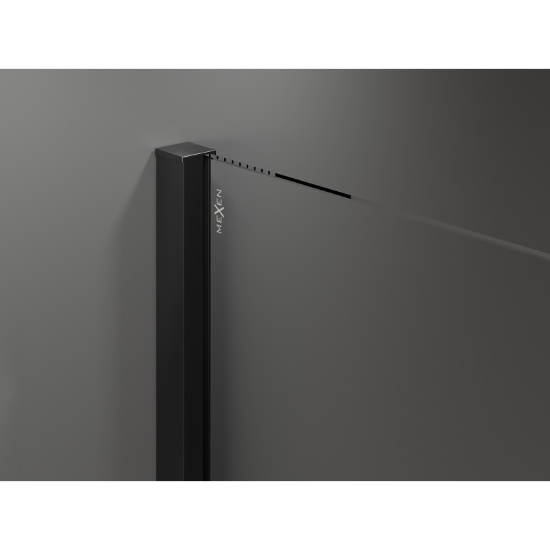 Mexen Velar posuvná sprchová kabína 150 x 75 cm, mráz, čierna - 871-150-075-31-70
