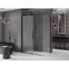 Mexen Velar posuvná sprchová kabína 160 x 85 cm, mráz, čierna - 871-160-085-31-70