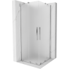 Mexen Velar Duo posuvná sprchová kabína 80 x 80 cm, mrazivá, chróm - 871-080-080-32-01