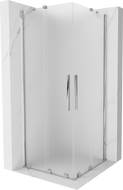 Mexen Velar Duo sprchový kút zasúvací 90 x 90 cm, matné sklo, chróm - 871-090-090-32-01