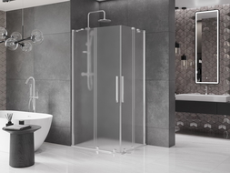 Mexen Velar Duo sprchovací kút posuvný 90 x 80 cm, mráz, chróm - 871-090-080-32-01
