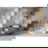 Mexen Rio štvorcová sprchová kabína 80 x 80 cm, transparentnéné, chrómová + závesný bidet Rio, biela- 860-080-080-01-00-4510