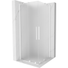 Mexen Velar Duo zasúvacia sprchová kabína 90 x 90 cm, mráz, biela - 871-090-090-32-20