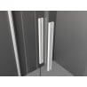 Mexen Velar Duo zasúvacia sprchová kabína 90 x 80 cm, mrazená, biela - 871-090-080-32-20