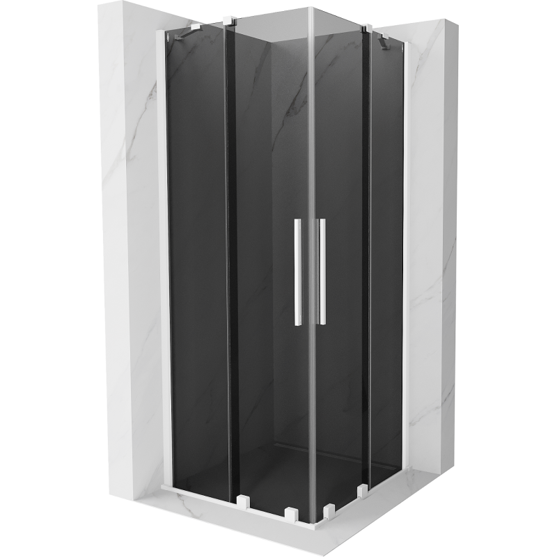 Mexen Velar Duo posuvná sprchová kabína 90 x 90 cm, grafit, biela - 871-090-090-42-20