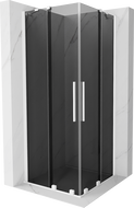 Mexen Velar Duo sprchovací kút posuvný 90 x 90 cm, grafit, biely - 871-090-090-42-20