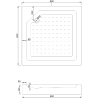 Mexen Rio štvorcová sprchová kabína 90 x 90 cm, transparentnéné, chrómová + závesný bidet Rio, biela- 860-090-090-01-00-4510